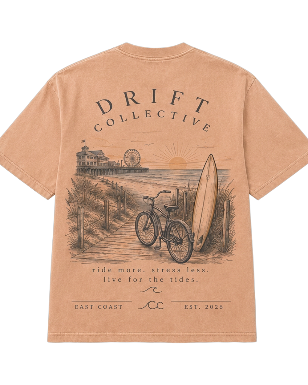 East Coast Peach Tee — back
